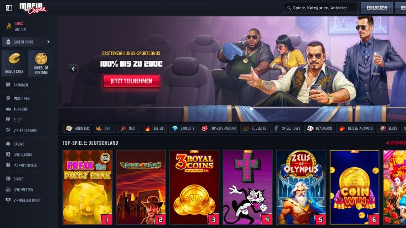 Mafia Casino NZ cinematic theme