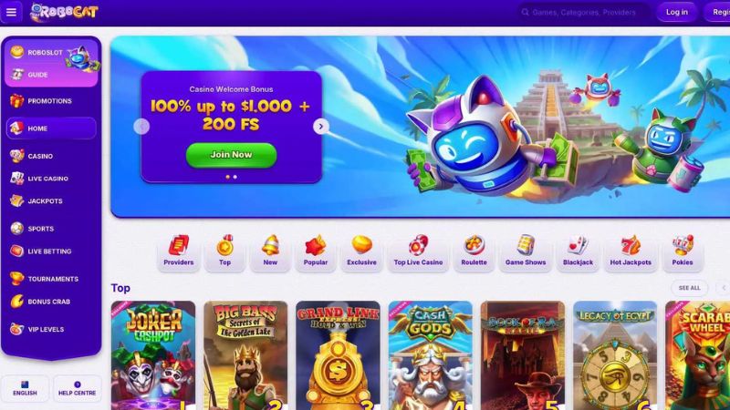 Robocat Casino welcome package for NZ players